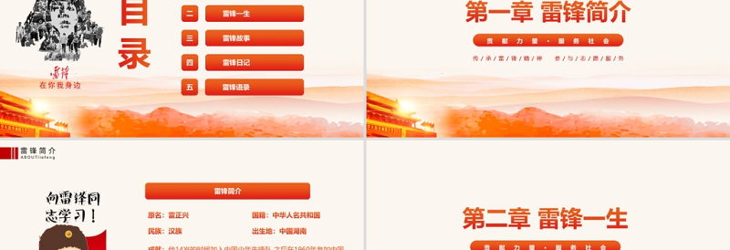 2025大气时尚弘扬雷锋精神争做时代楷模PPT免费下载