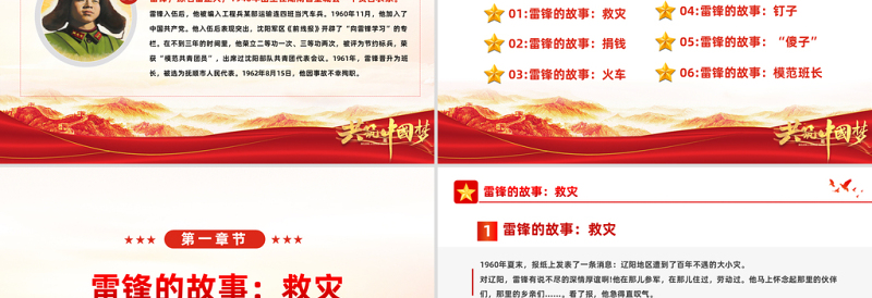 2025学雷锋纪念日PPT红色简约风弘扬雷锋精神学习雷锋纪念日主题教育班会课件模板免费下载