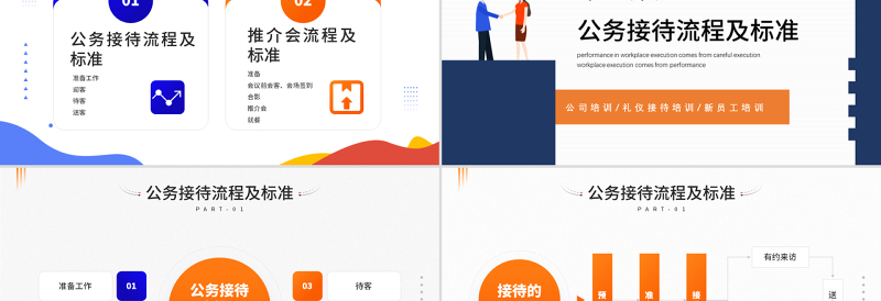 2025简约风公司接待标准及办会流程PPT公司新员工礼仪接待培训课件模板免费下载