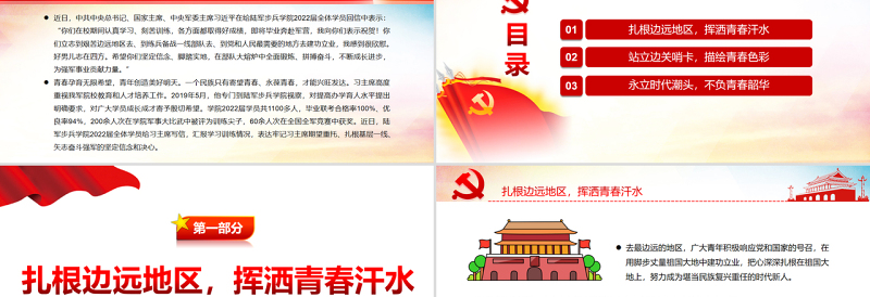 2025免费为强军事业贡献青春力量PPT党政风党员干部学习教育专题党课免费下载