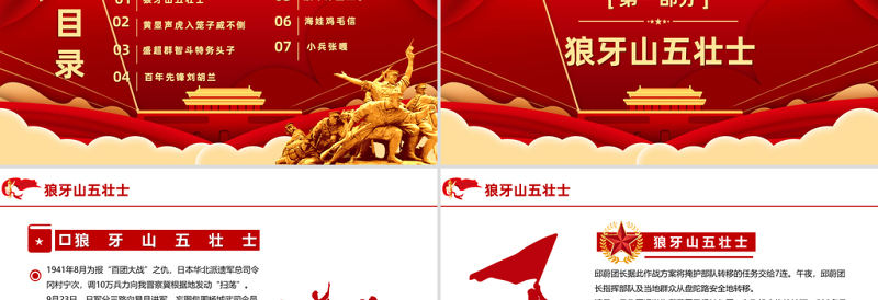 2025重温红色经典小故事建党百年党史故事党史教育专题党课PPT模板免费下载