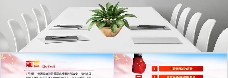 2025时尚大气中美贸易战贸易争端贸易背景应对之策PPT免费下载