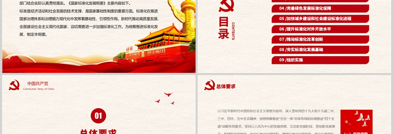 2025精品国家标准化发展纲要PPT红色大气党政风专题党课课件免费下载
