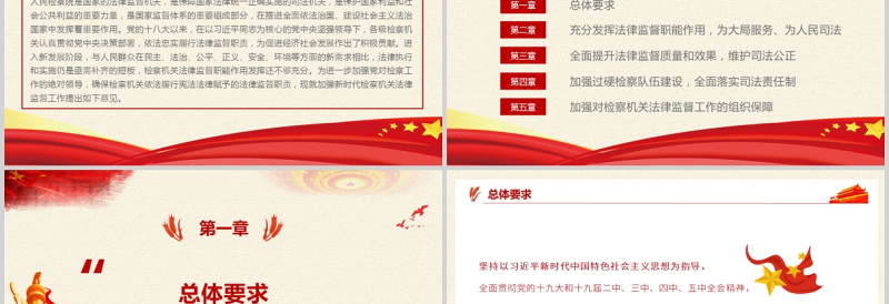 2025红色精美关于加强新时代检察机关法律监督工作的意见PPT红色党政风纪律监察党课课件免费下载