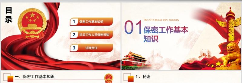 2025极简风保密警示教育课保密知识培训ppt模板免费下载