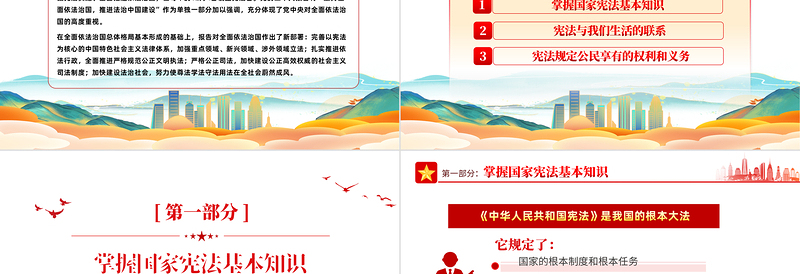 2025学习宣传贯彻党的二十大精神推动全面贯彻实施宪法PPT精美风弘扬宪法精神宪法宣传周主题活动课件模板免费下载