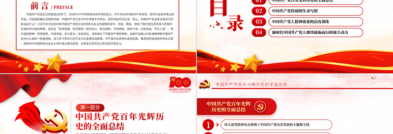 2025精美大气弘扬伟大建党精神PPT庆祝中国共产党成立100周年党史学习教育专题党课课件免费下载