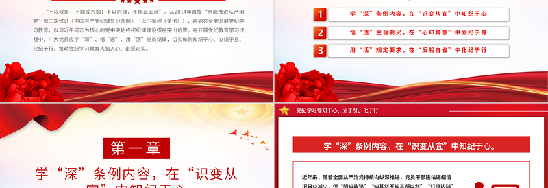 2025党纪学习教育PPT红色简洁要知于心立于身化于行党课课件免费下载