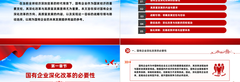 2025年国有企业深化改革与高质量发展的战略引领与路径选择PPT免费下载