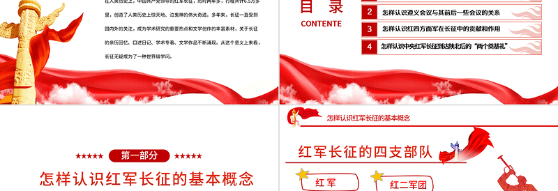 大气精美长征精神永放光芒PPT七一建党节热烈庆祝中国共产党成立101周年党史教育专题党课课件模板免费下载