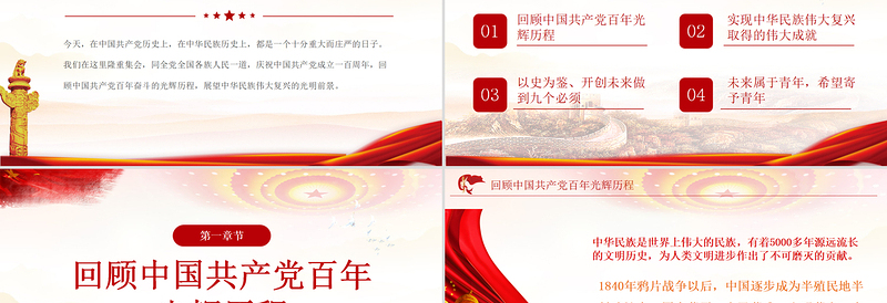 2025大气简洁辉煌路奋进正当时七一讲话精神伟大建党精神党课学习PPT免费下载