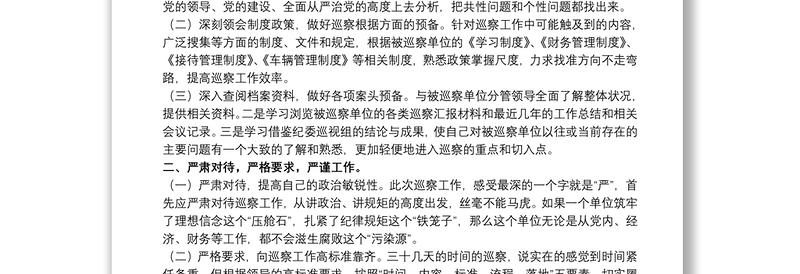 2025精品巡察干部鉴定表个人工作总结范文五篇免费下载