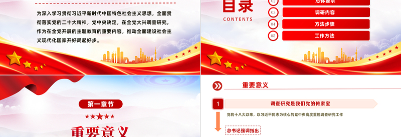 2025在全党大兴调查研究PPT极简党建风学习解读《关于在全党大兴调查研究的工作方案》专题课件模板免费下载