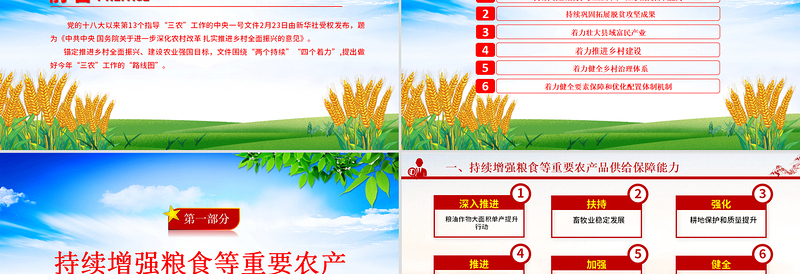 2025免费中央一号文件要点速览PPT绿色精美三农工作这么干党课课件免费下载