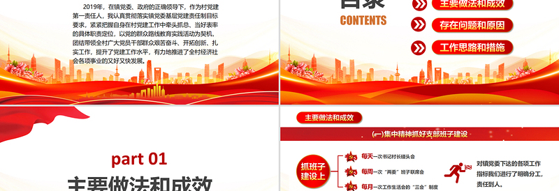 2025简洁实用基层党支部书记党员干部党建工作述职报告免费下载