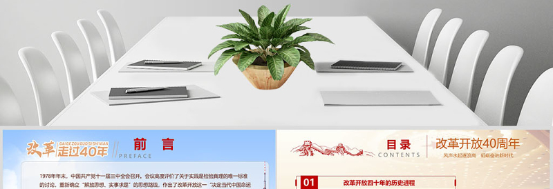 2025简洁实用原创深化改革开放40周年成就经验党政党建党课免费下载