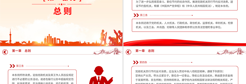 2025《党政机关厉行节约反对浪费条例》PPT党课课件免费下载