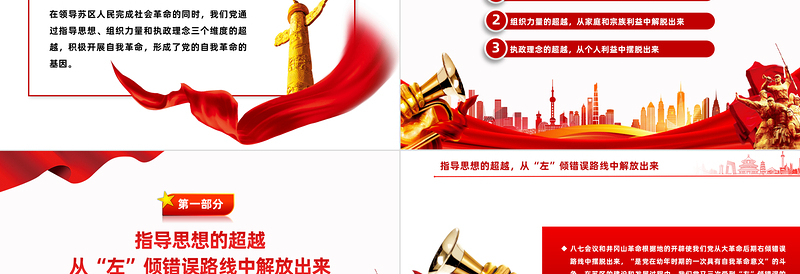 2025简洁大气3重超越党早期自我革命的基因这样形成PPT党的自我革命专题课件免费下载