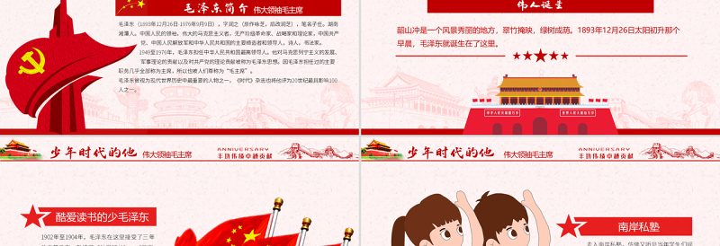 2025红色精美原创毛泽东逝世纪念日毛主席诞辰动态PPT免费下载
