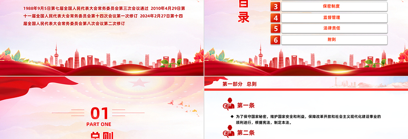 2025红色光效时尚大气学习《保守国家秘密法》PPT课件免费下载