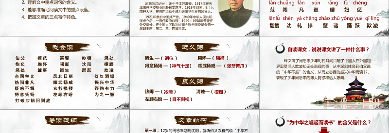 2025优质为中华之崛起而读书语文教学课件PPT模板免费下载