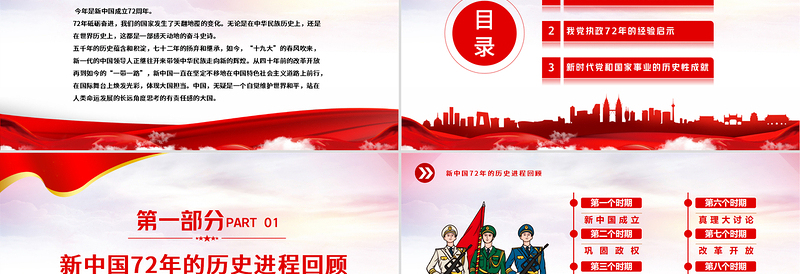 新中国史解读PPT庆祝建党一百周年专题党课免费下载