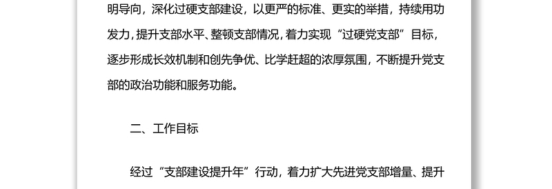 2025优质党支部建设提升行动工作方案免费下载