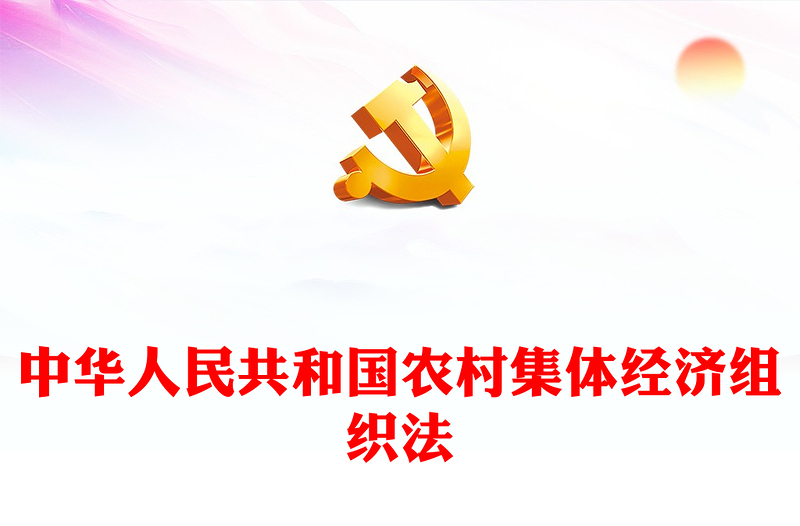2025简洁大气中华人民共和国农村集体经济组织法讲稿免费下载