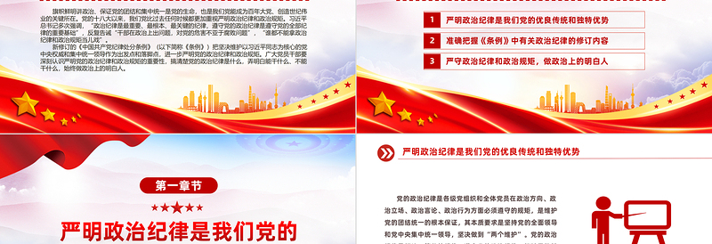 2025简洁大气严守政治纪律做政治上的明白人思想教育党课PPT课件免费下载