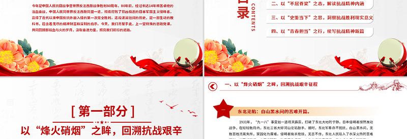 2025免费纪念中国人民抗日战争暨世界反法西斯战争胜利80周年思政课PPT微党课免费下载