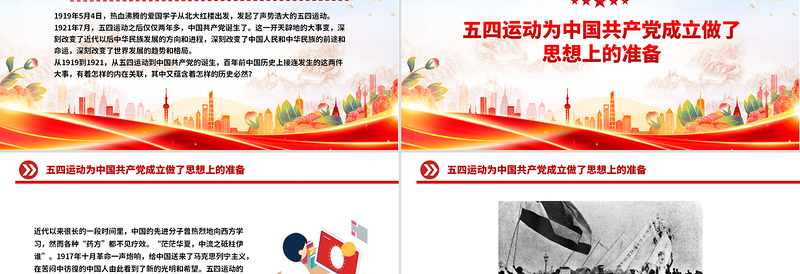 2025免费五四运动与中国共产党的诞生PPT五四运动106周年党课免费下载