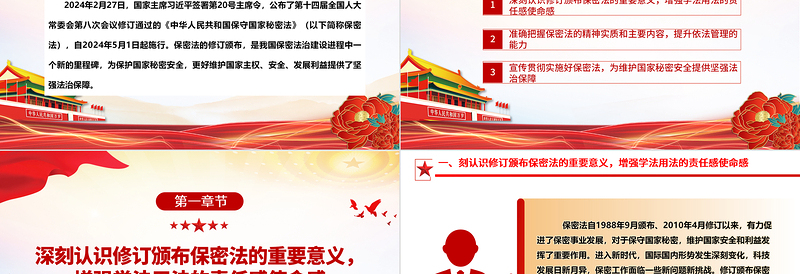 2025红色简洁加强保密法治建设维护国家安全利益ppt简洁时尚不断推进保密工作高质量发展专题微课件免费下载