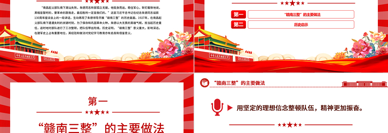 2025年“赣南三整”中的纪律建设PPT党史党纪学习教育党课课件免费下载