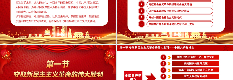 2025中国共产党的百年光辉历程和历史经验PPT建党104周年党课课件免费下载