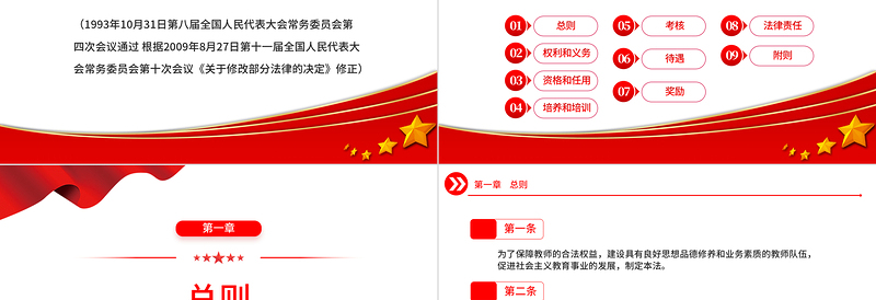 2025中华人民共和国教师法PPT简洁实用建设具有良好思想品德修养和业务素质的教师队伍课件免费下载