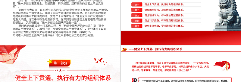 2025如何进一步健全全面从严治党体系PPT党政风新时代党的建设党课免费下载