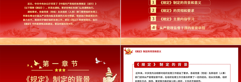 2025红色简洁学习解读中国共产党组织处理规定(试行)PPT从严管理监督干部的重要举措免费下载