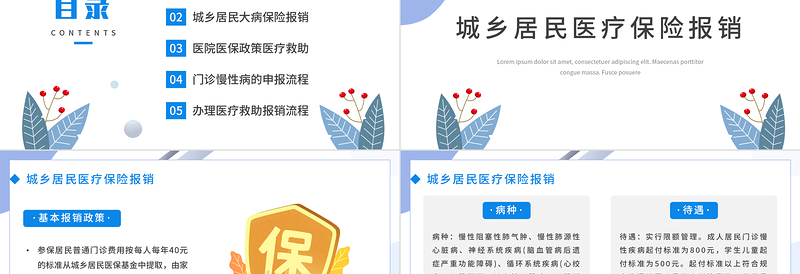 2025免费医院医保政策培训PPT蓝色卡通风医院基本医疗保险政策培训课件模板免费下载