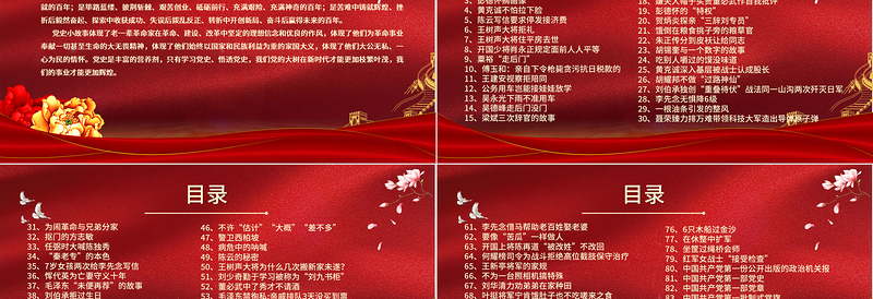 1921-2021党史小故事汇编85篇PPT中小学生学党史红色教育专题党课免费下载