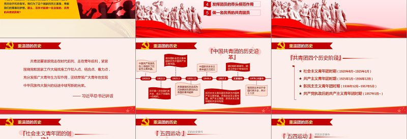 2025简约大气中国共青团PPT模板免费下载
