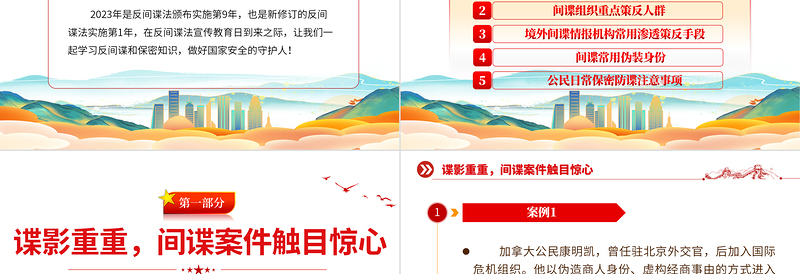2025精美大气反间谍和保密知识PPT红色大气反间谍法宣传教育日维护国家安全课件免费下载