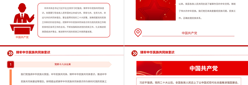 2025红色党政风铸牢中华民族共同体意识推进新时代党的民族工作高质量发展微党课课件免费下载