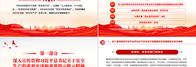 2025全国安全生产月安全生产知识教育培训PPT课件模板免费下载