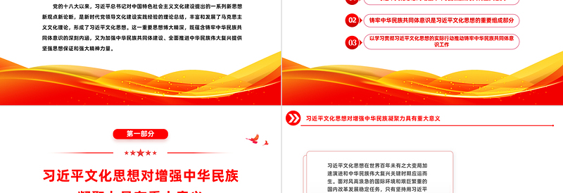 2025红色质感精美风铸牢中华民族共同体意识PPT学习文化思想党课课件免费下载
