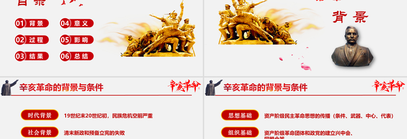 2025优质简约党课历史党政辛亥革命课件PPT模板免费下载
