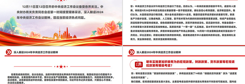 免费2024年中央经济工作会议精神解读PPT课件免费下载