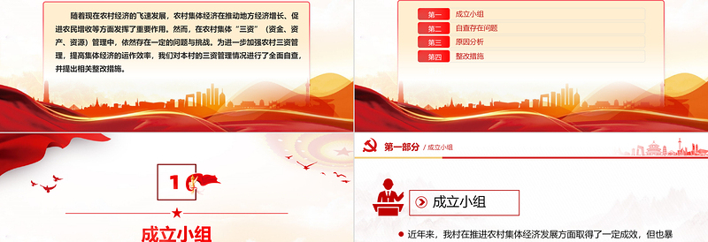 农村集体经济三资管理情况自查和整改报告PPT课件免费下载