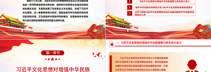 2025简洁大气促进各族人民共建中华民族共同体意识ppt大气简洁深入学习习近文化思想民族融合篇基层党组织党支部党员干部学习党课课件免费下载