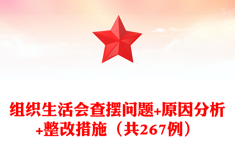 2025优质组织生活会查摆问题+原因分析+整改措施(共267例)免费下载