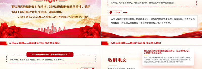 2025免费弘扬兵团精神PPT赓续红色血脉传承奋斗基因微党课免费下载